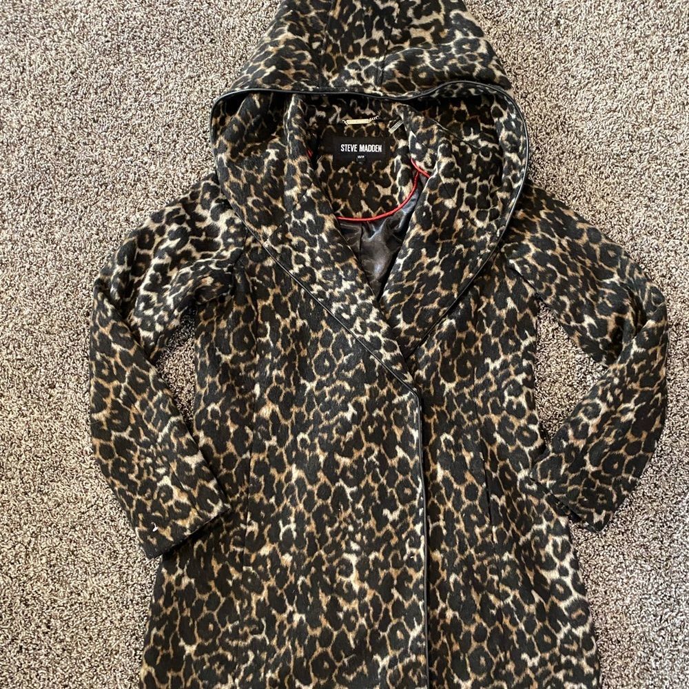 Steve Madden jacket leopard XS